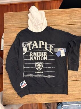 Staple x Raiders Nation Black Graphic Hoodie
